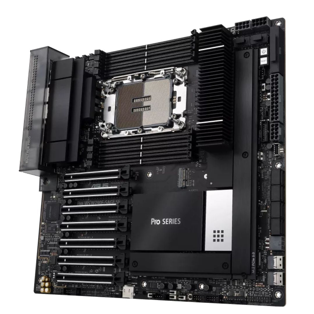 ASUS PRO WS W790E-SAGE SE Intel LGA4677 EEB Workstation Motherboard, PCIe 5.0 x1 image 1
