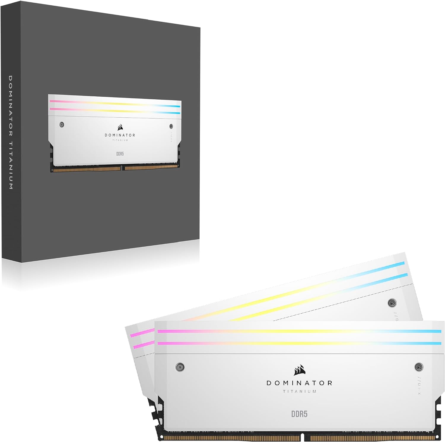 Corsair DOMINATOR® TITANIUM RGB 32GB (2x16GB) DDR5 DRAM 6400MT/s CL32 Intel XMP image 3