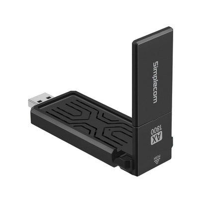 Simplecom NW812 AX1800 Dual Band WiFi 6 USB Adapter with Foldable Antenna image 0