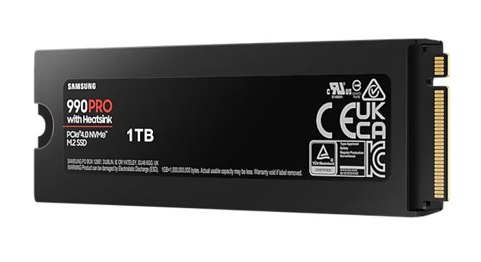 Samsung 990 Pro 1TB with Heatsink Gen4 NVMe SSD 7450MB/s 6900MB/s R/W 1550K/1200 image 3