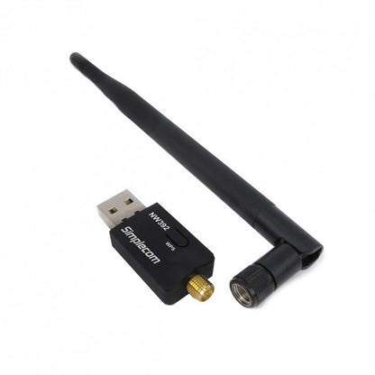 Simplecom NW392 USB Wireless N WiFi Adapter 802.11n 300Mbps 5dBi Antenna image 0