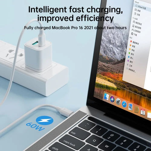 Pisen Mr White USB-C to USB-C PD 60W Cable (1M) - Support Both Fast Charging and image 2