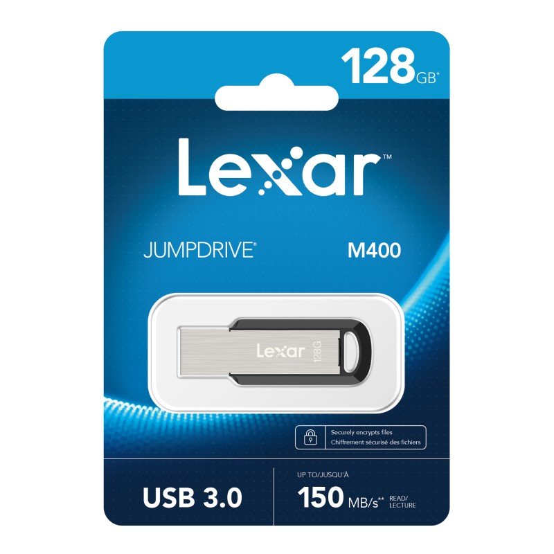 Lexar M400 128GB JumpDrive® USB3.0 Flash Drive, up to 150MB/s read, the stylish image 1