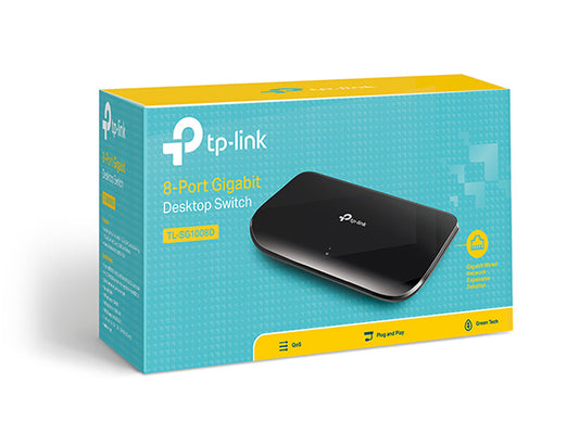 TP-Link TL-SG1008D 8-Port Gigabit Unmanaged Switch Desktop Wall-Mounting Plastic image 0
