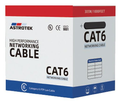 Astrotek CAT6 FTP Cable 305m Roll - Blue Full 0.55mm Copper Solid Wire Ethernet image 1