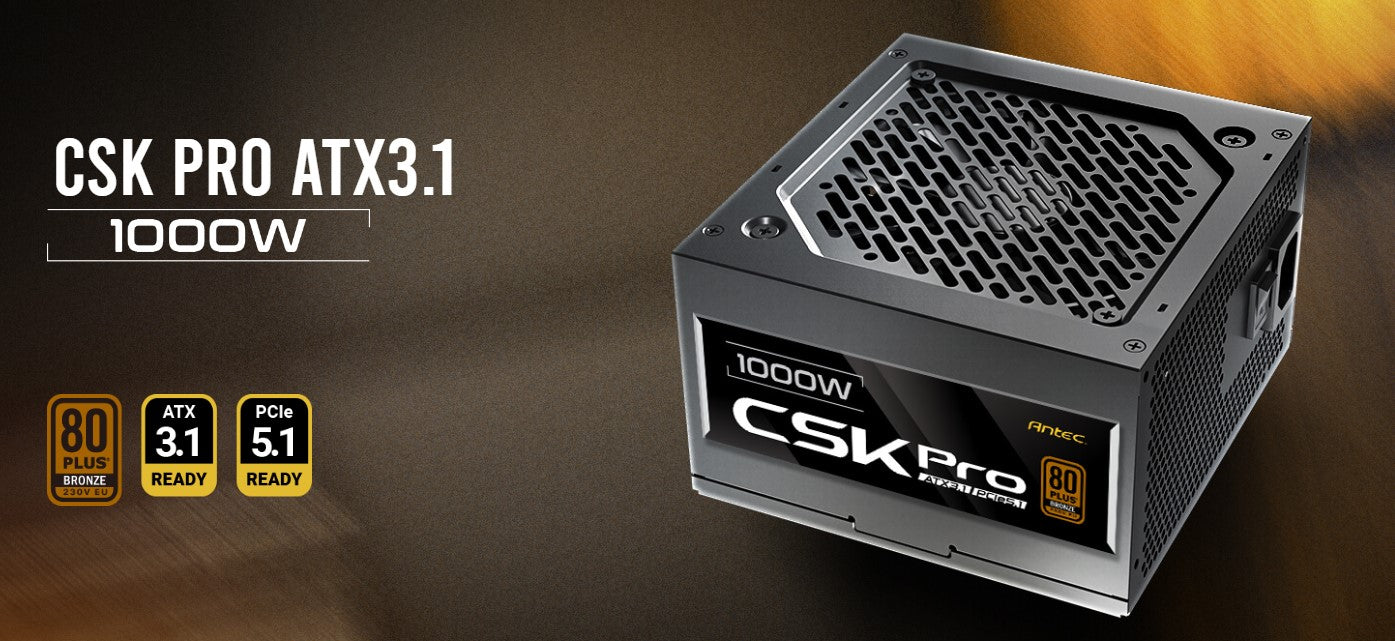 Antec CSK1000 PRO Sem-Modular ATX 3.1, PCI-E 5.1  for 4090 & 7900 High Quality J image 0
