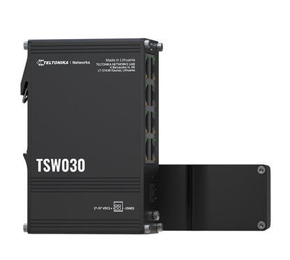 Teltonika TSW030 8-PORT ETHERNET SWITCH, 2-PIN Power Input, 10/100 Mbps,Integrea image 1