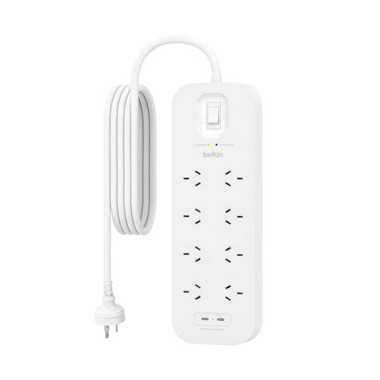 Belkin Connect 8-Outlet Surge Protector with Dual USB-C 30W -(SRB004AU2M), Dual image 1