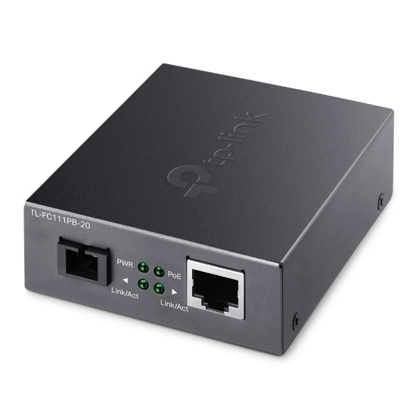 TP-Link TL-FC111PB-20 10/100Mbps WDM Media Converter with 1-Port PoE - IEEE 802. image 0