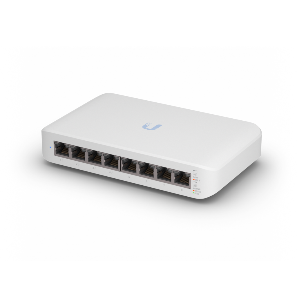 Ubiquiti UniFi Switch USW-Lite-8-POE, 4x PoE Output Ports, 52W PoE Supply, Fanle image 0