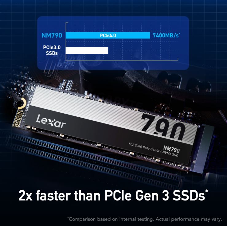 Lexar LNM790X004T-RNNNG Internal SSD 4TB M.2 2280 PCIe Gen 4x4 NVMe SSD up to 74 image 2