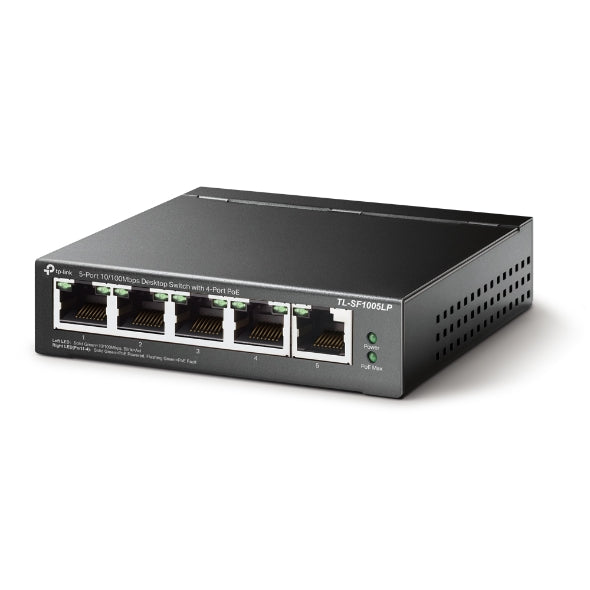 TP-Link TL-SF1005LP 5-Port 10/100Mbps Desktop Switch with 4-Port PoE 41W IEEE 80 image 2