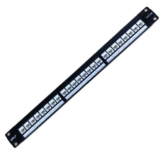 LDR 24 Port Cat6A UTP Patch Panel Rack Mount - 1U image 0