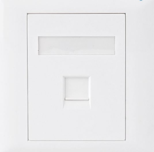Astrotek CAT5e RJ45 Wall Face Plate 86x86mm 1 Port Socket Kit image 0