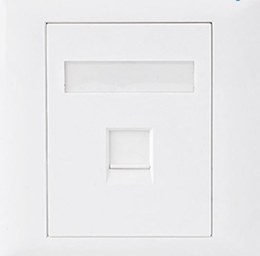 Astrotek CAT5e RJ45 Wall Face Plate 86x86mm 1 Port Socket Kit image 0