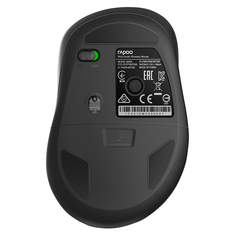 RAPOO M500 Multi-Mode, Silent, Bluetooth, 2.4Ghz, 3 device Wireless Optical Mous image 3