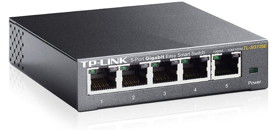 TP-Link TL-SG105E 5-Port Gigabit Desktop Easy Smart Switch, 5 10/100/1000Mbps RJ image 0