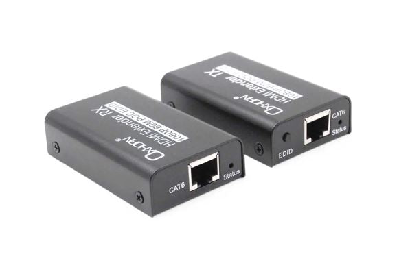 Oxhorn HDMI Extender over Ethernet 1080p HDCP 1.2 FHD up to 60m with PoE functio image 0