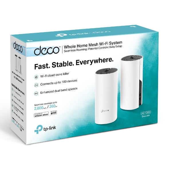 TP-Link Deco M4 (2-pack) AC1200 Whole Home Mesh Wi-Fi System.  ~260sqm Coverage, image 3