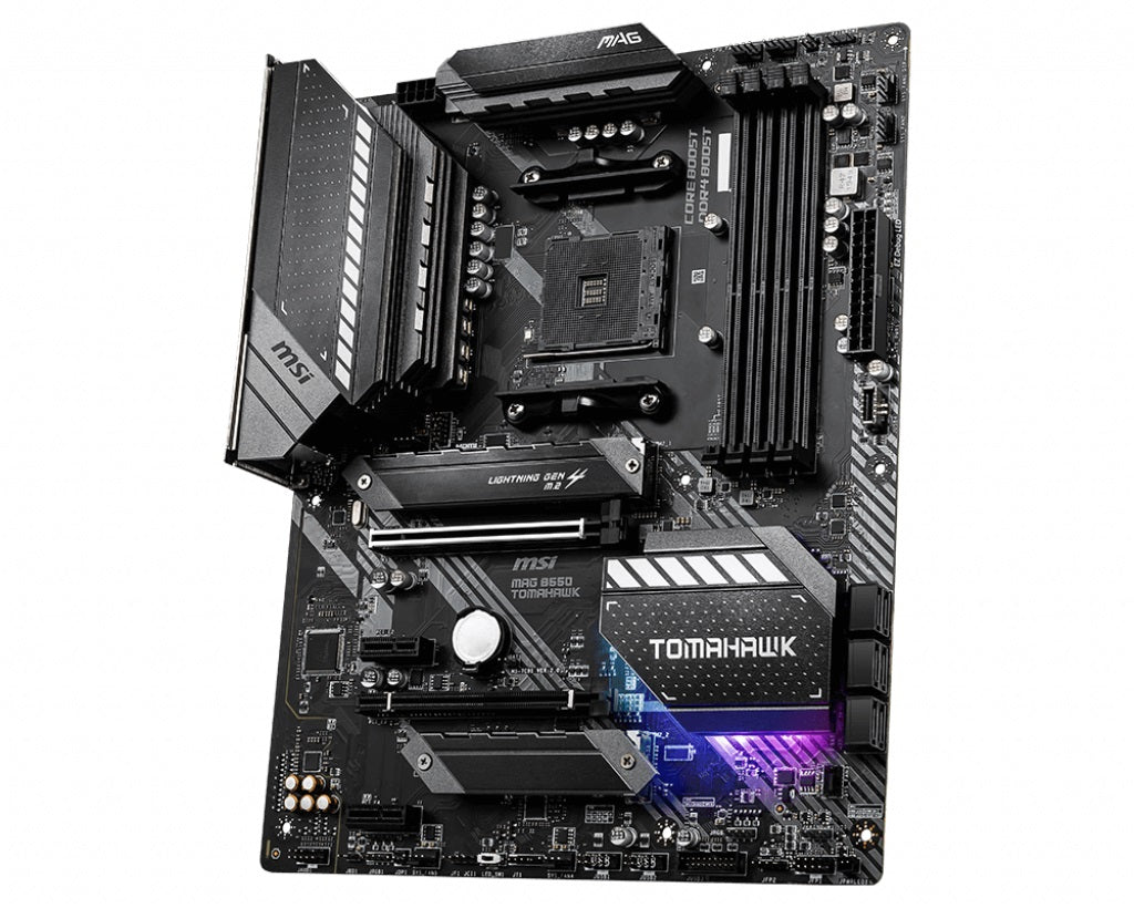 MSI MAG B550 TOMAHAWK AM4 ATX MB 4xDDR4 2xPCIEx16 2xPCIEx1 2xM.2 RAID LAN DP HDM image 1