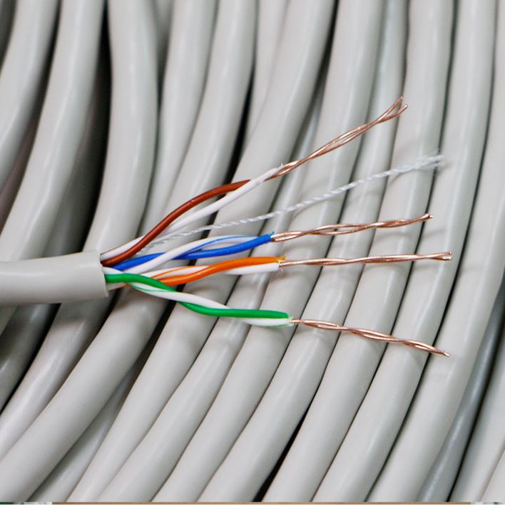 8Ware Cat5E Solid Copper Cable Roll 100m with Dispenser 24AWG 4 Pairs Blue image 1