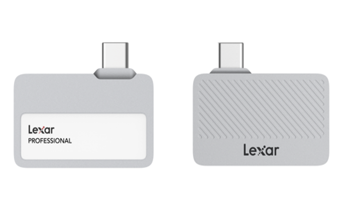Lexar Professional Go Portable SSD with Hub, SL400, 2TB, Silver, Up to 1050MB/s image 0