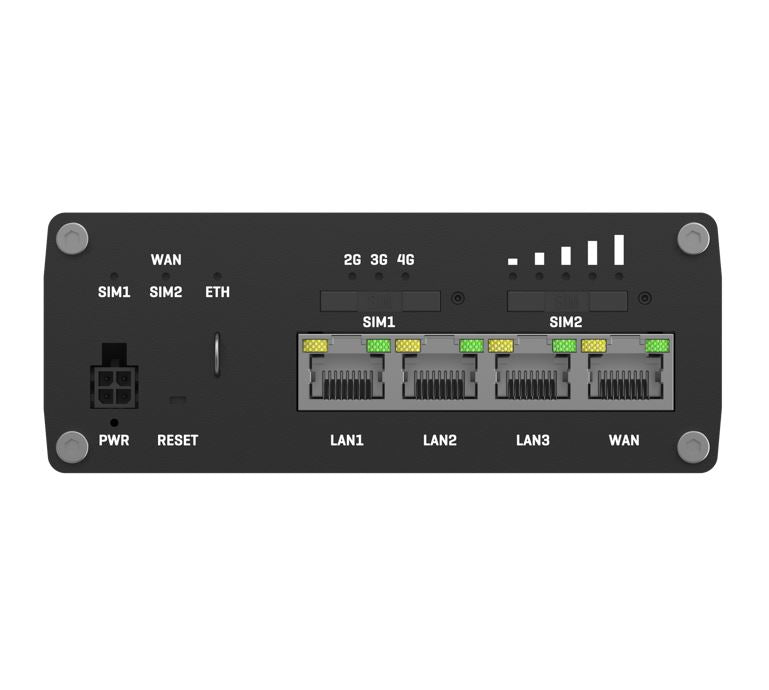 Teltonika RUTM09 wireless 4G LTE, 2 SIM cards, 4 x RJ45 ports, 10/100/1000 Mbps, image 2