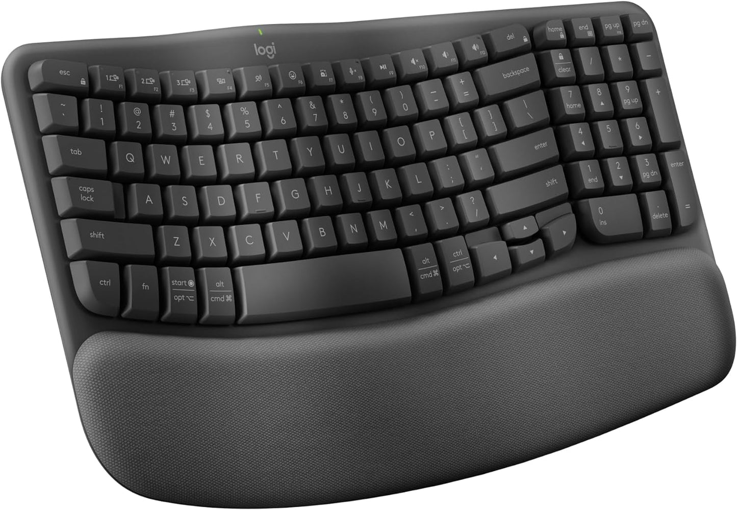 Logitech Ergo Series Wave Keys Wireless Ergonomic Keyboard (Graphite) image 3