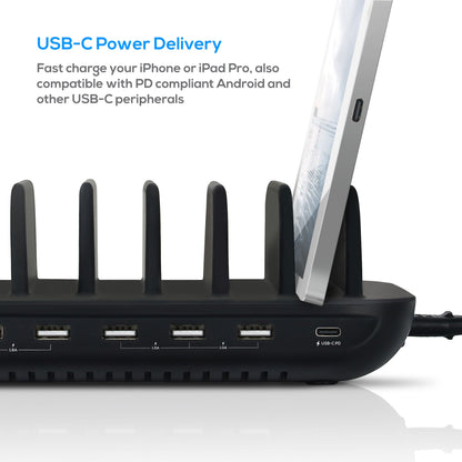 mbeat® Gorilla Power 60W 7 Port USB-C & USB Charging Station image 2