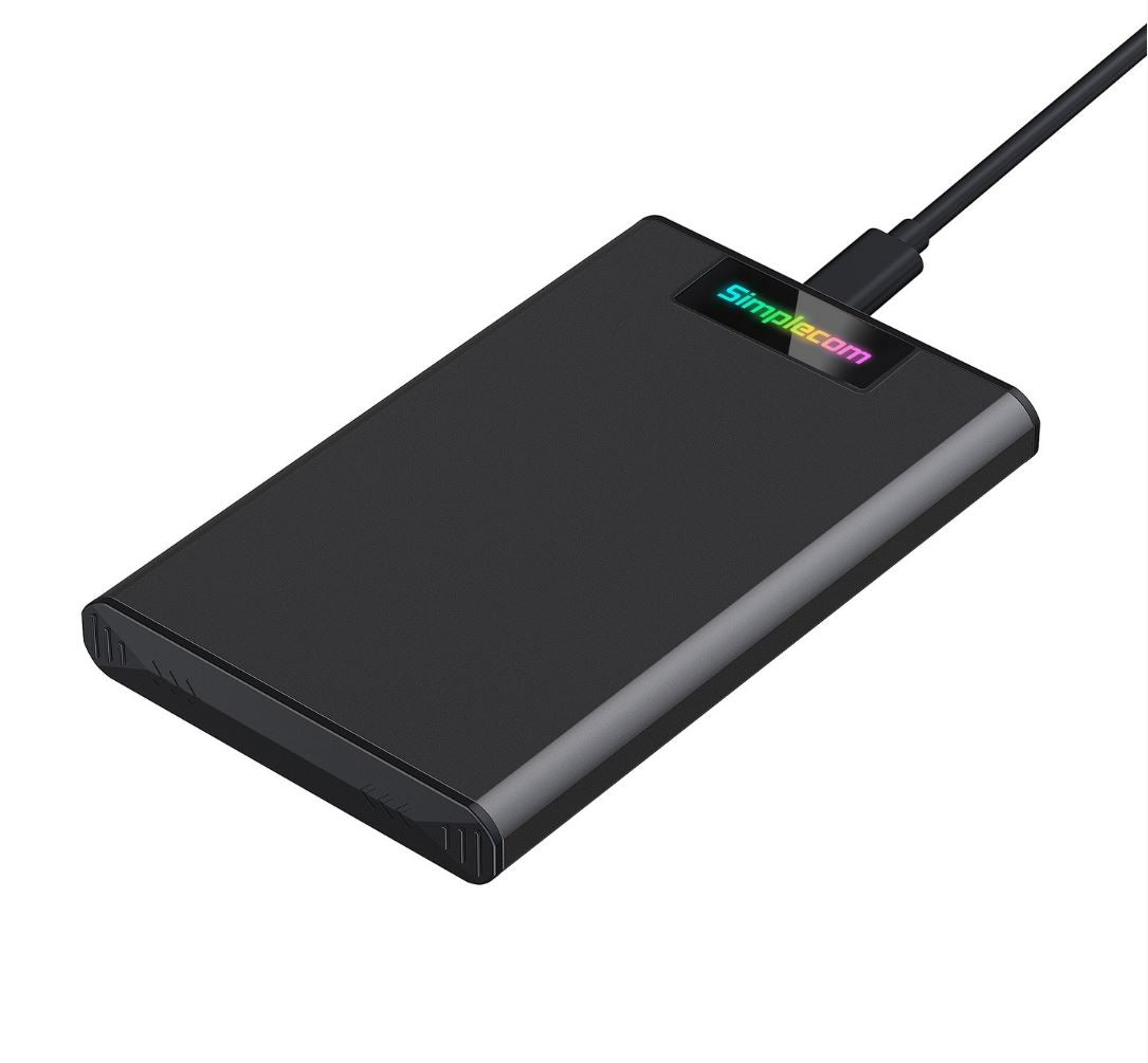 Simplecom SE239 Tool-free 2.5' SATA HDD SSD to USB-C Enclosure with RGB Lights U image 2