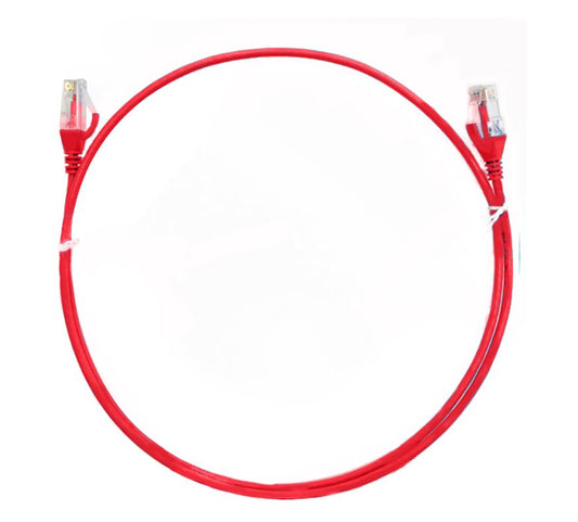 8ware CAT6 Ultra Thin Slim Cable 0.5m / 50cm - Red Color Premium RJ45 Ethernet N image 0