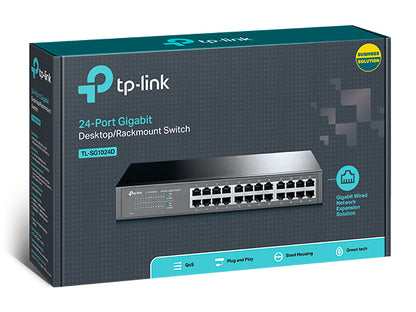 TP-Link TL-SG1024D 24-Port Gigabit Desktop/Rackmount Unmanaged Switch energy-eff image 3