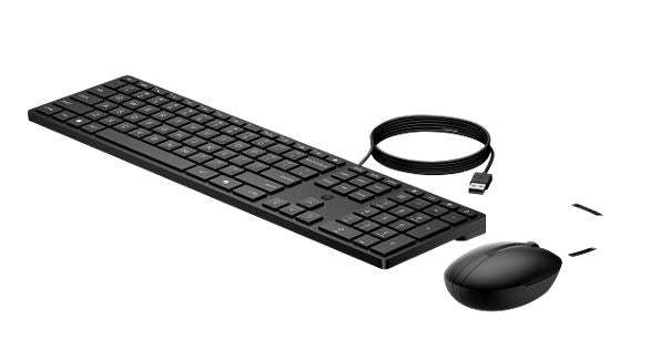 HP 320MK USB Wired Desktop Keyboard Mouse Combo Reduced-sized & Low-Profile Quie image 0