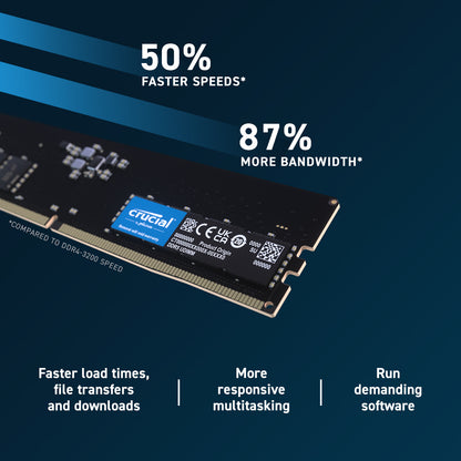 Crucial 8GB (1x8GB) DDR5 UDIMM 4800MHz CL40 Desktop PC Memory image 2