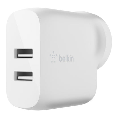 Belkin BoostCharge Dual USB-A Wall Charger 24W - White (WCB002auWH), 2xUSB-A (12 image 0