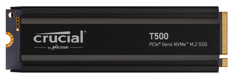 Crucial T500 1TB Gen4 NVMe SSD Heatsink - 7300/6800 MB/s R/W 600TBW 1440K IOPs 1 image 2