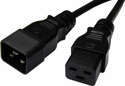 8Ware Power Extension Cable Lead 3m 15A IEC-C19 to IEC-C20 Male to Female for UP image 0