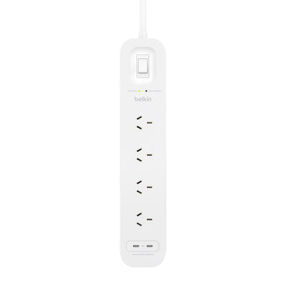 Belkin SurgePro 4-Outlet Surge Protector with Dual USB-C 30W - (SRB005AU2M), Dua image 2