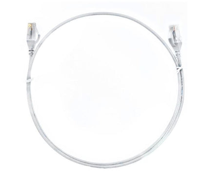 8ware CAT6 Ultra Thin Slim Cable 5m / 500cm - White Color Premium RJ45 Ethernet image 0
