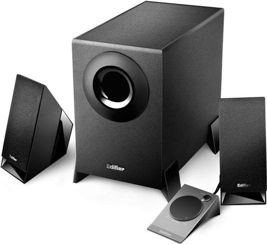 Edifier M1360 2.1 Multimedia Speakers - 3.5mm AUX/4INCH Subwoofer/Remote/RCA Rem image 0