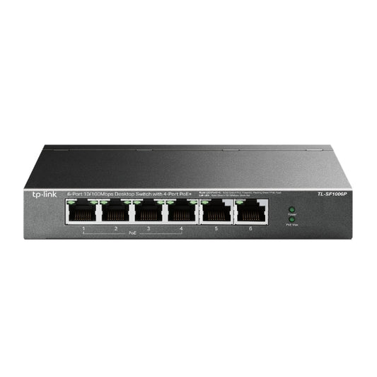 TP-Link TL-SF1006P 6-Port 10/100Mbps Desktop Switch with 4-Port PoE+, Up To 67W image 1