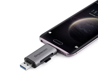 Simplecom CR402 SuperSpeed USB-C and USB-A SD/MicroSD Card Reader USB 3.2 Gen 1 image 3