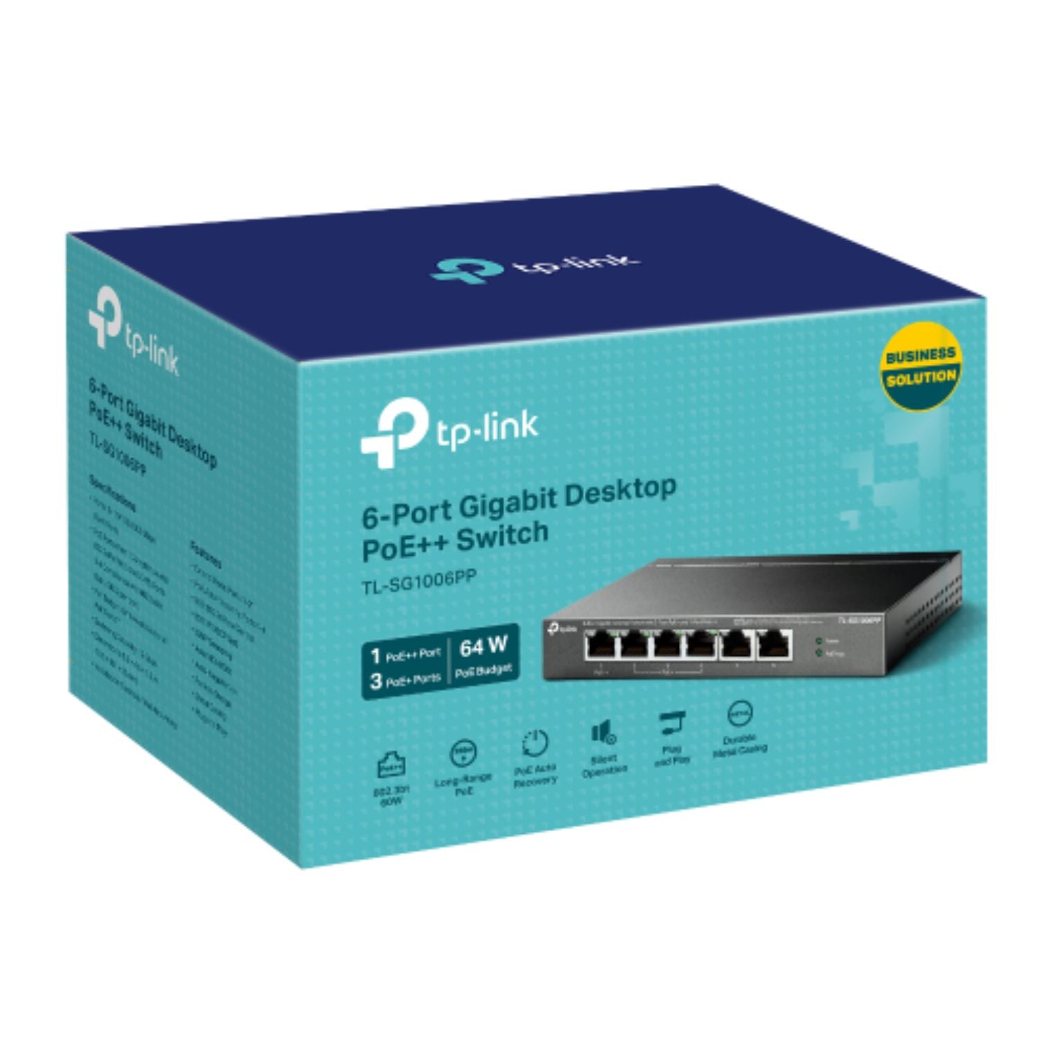 TP-Link TL-SG1006PP 6-Port Gigabit Desktop Switch with 3-Port PoE+ and 1-Port Po image 1