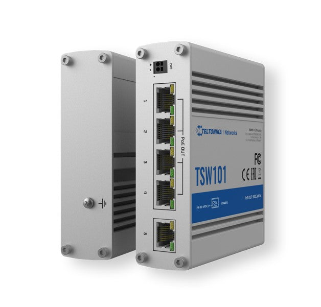 Teltonika Automotive POE+ Switch, 4x PoE Ports, 5 x Gigabit Ethernet ports with image 1