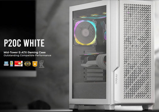 Antec P20C White, ATX, E-ATX, ATX, USB-C, Cable management , 4x HDD or SSD , 375 image 0