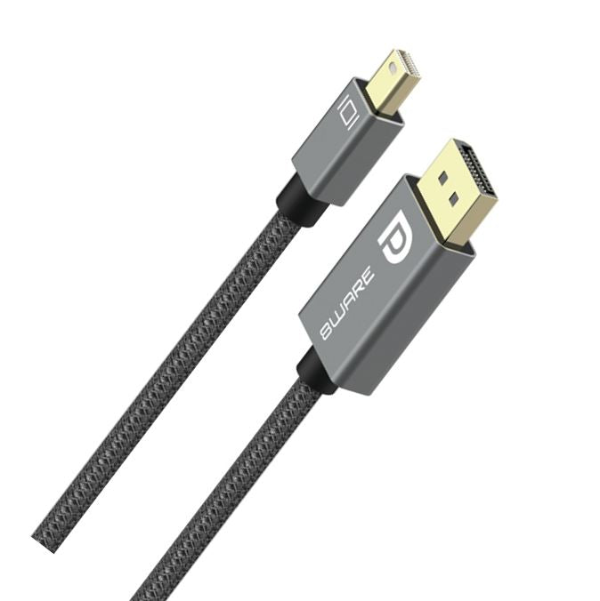 8ware Pro Series 4K 1M 60Hz Mini DisplayPort Male to DisplayPort Male cable high image 1
