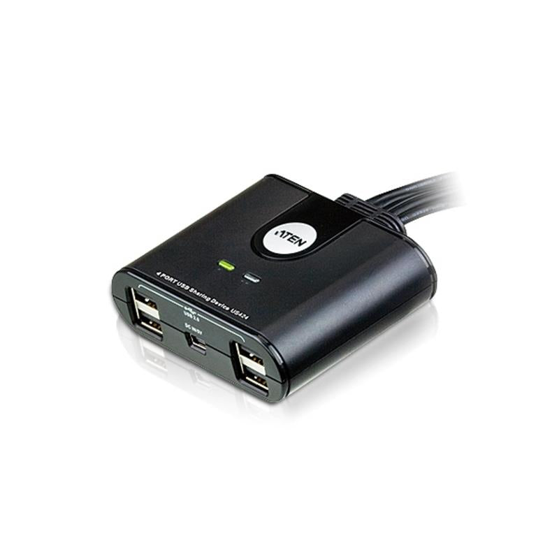 Aten Peripheral Switch 4x4 USB 2.0, 4x PC, 4x USB 2.0 Ports, Remote Port Selecto image 0