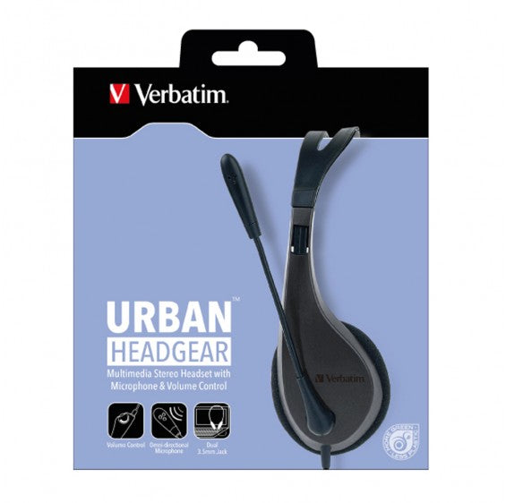 Verbatim Multimedia Headset with Microphone - Headphones Wide Frequency Stereo, image 0