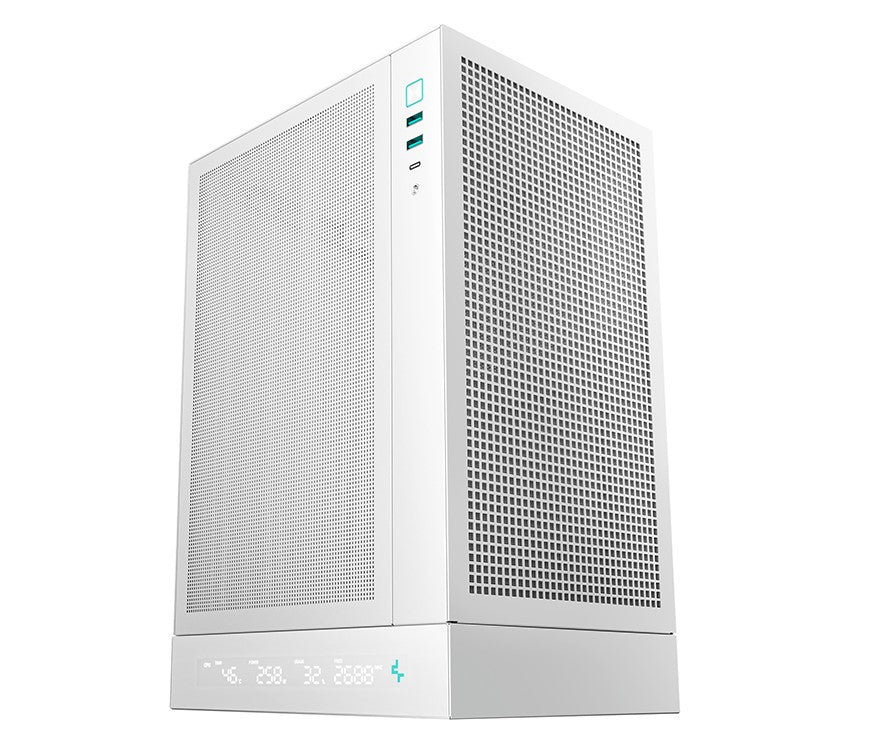 DeepCool CH170 DIGITAL WHT ITX Case, Digital Status Display, Extremely portable image 0
