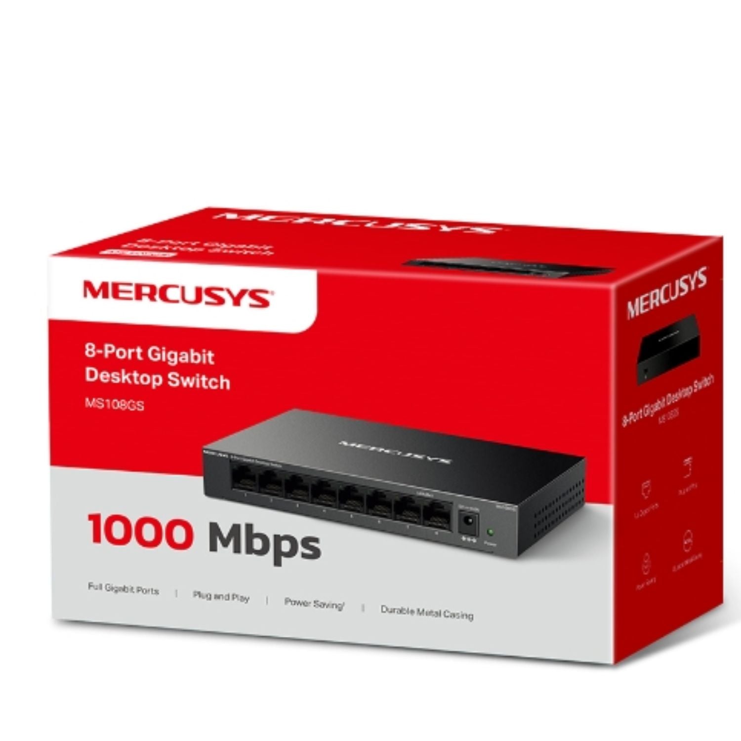Mercusys MS108GS 8-Port Gigabit Desktop Switch, 8×10/100/1000 Mbps RJ45 port Su image 2